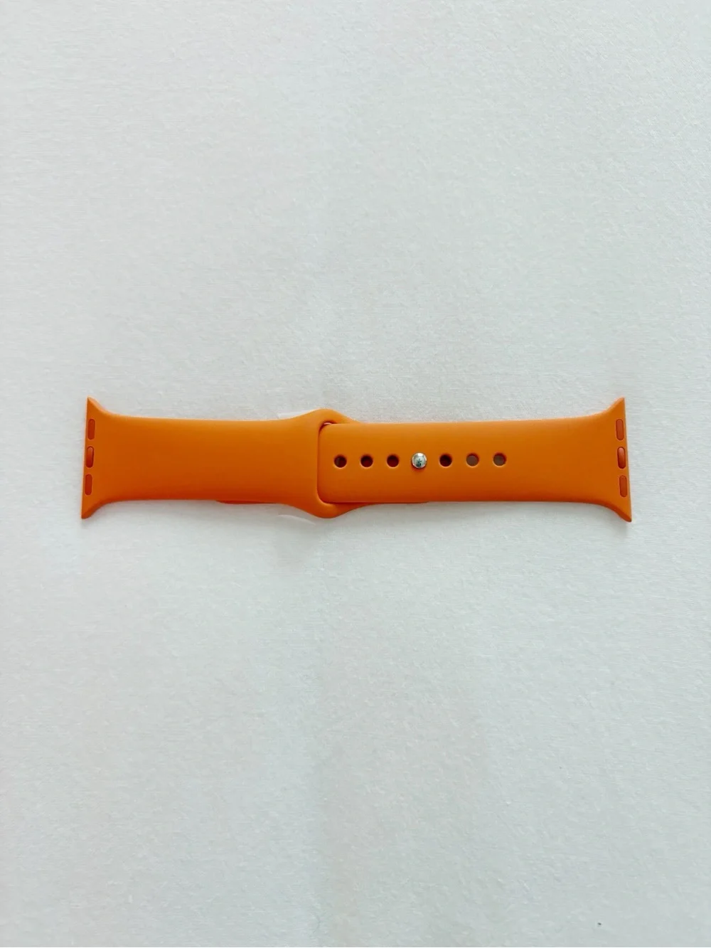 NWT Hermés Orange Silicone Apple Watch Band